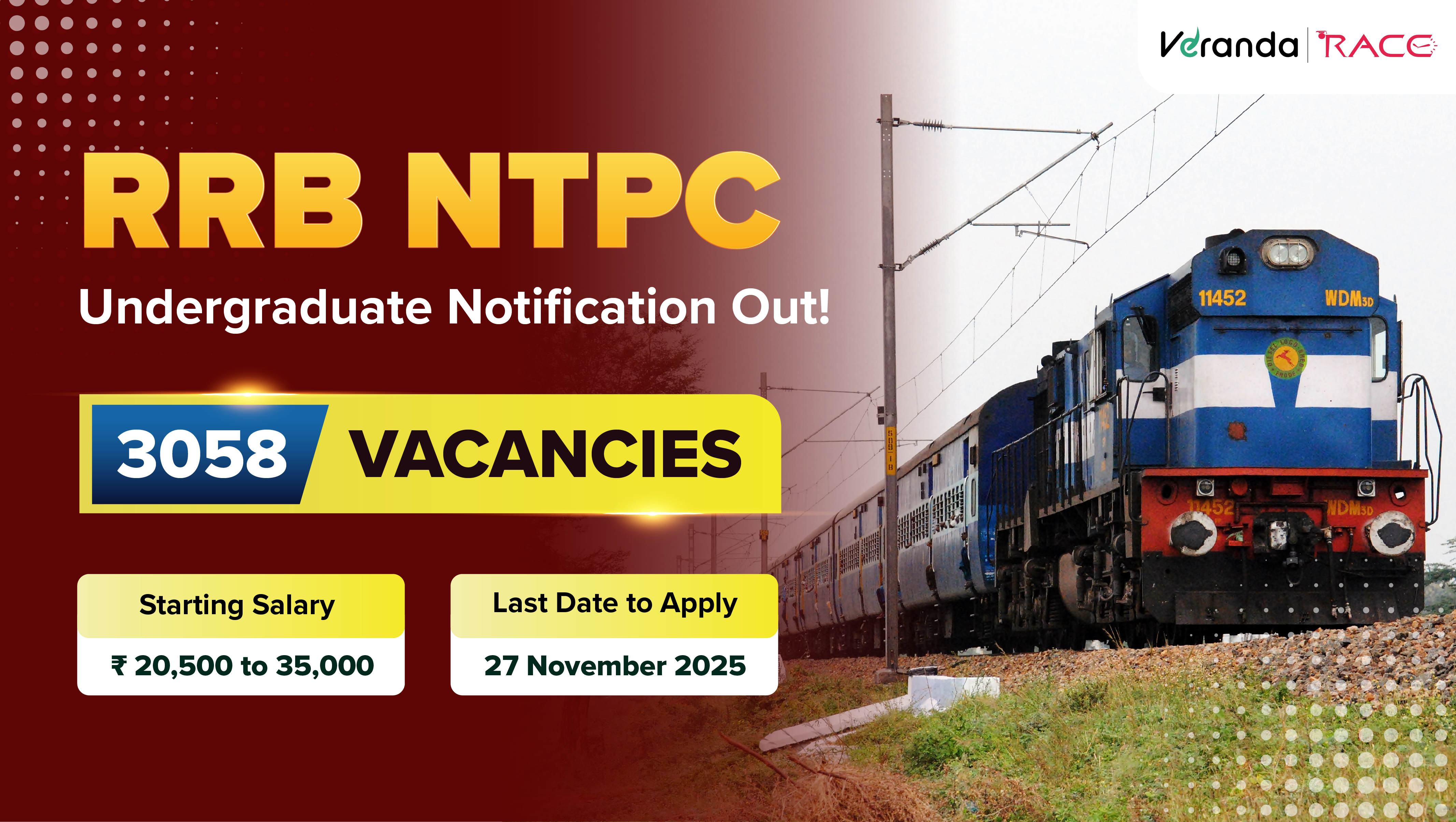 RRB NTPC Undergraduate (12th Level) 2025-26 Notification Out for 3058 Posts, CBT 1 Answer Sheet Released Now